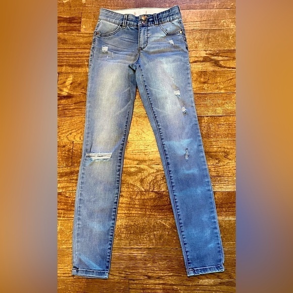 Candies Skinny Jeans Distressed Size 0 Teens Tweens School Casual Chic Copper - Picture 1 of 9